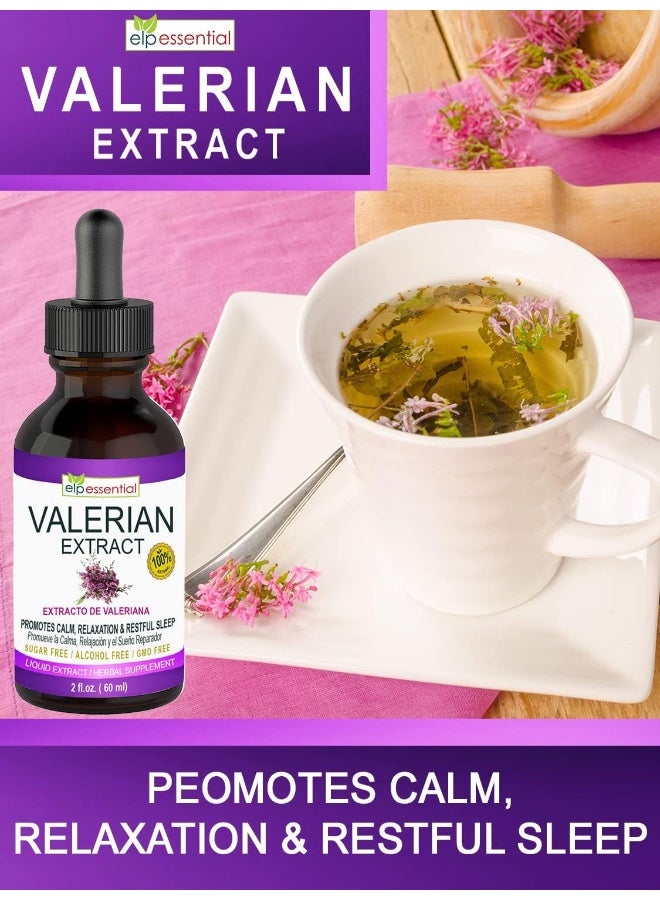 elp essential Valerian Root Extract Drops, 2 fl oz, Sugar Free, Alcohol Free, Non-GMO Gluten Free Liquid - Image 3